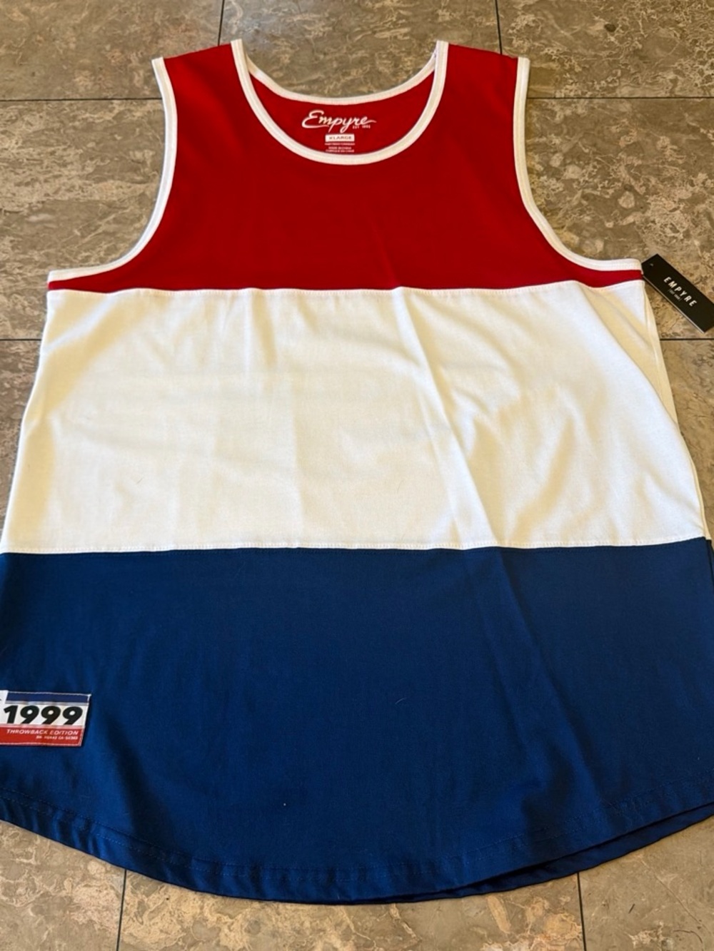 Empyre Kids Red White Navy Colorblock Tank Top